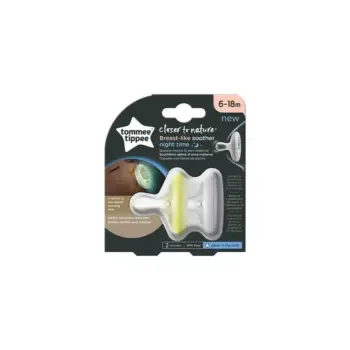 Tommee Tippee Breast Like Night Soother 6-18M, 2 Pieces