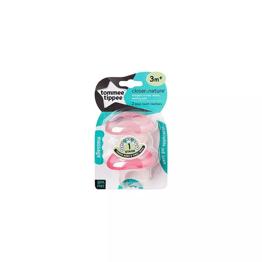 Tommee Tippee Easy Reach Teether 3M+, 2 Pieces Tommee Tippee Easy Reach Teether 3M+, 2 Pieces
