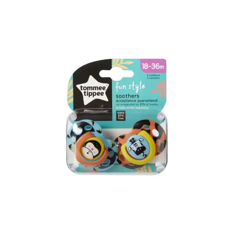 Tommee Tippee Fun Style Boy Soother 18-36M, 2 Pieces
