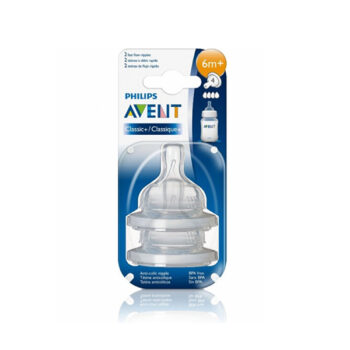 Avent Nipple Classic Pair 6M+
