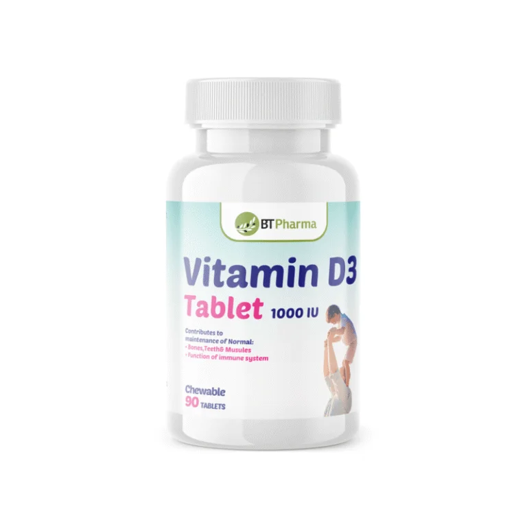 BT Pharma Vitamin D3 1000 IU 90 Chewable Tablets BT Pharma Vitamin D3 1000 IU 90 Chewable Tablets