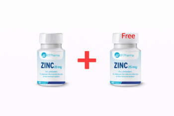 Bt Pharma Zinc 25Mg 60 Tablets Buy 1 Get 1 Free