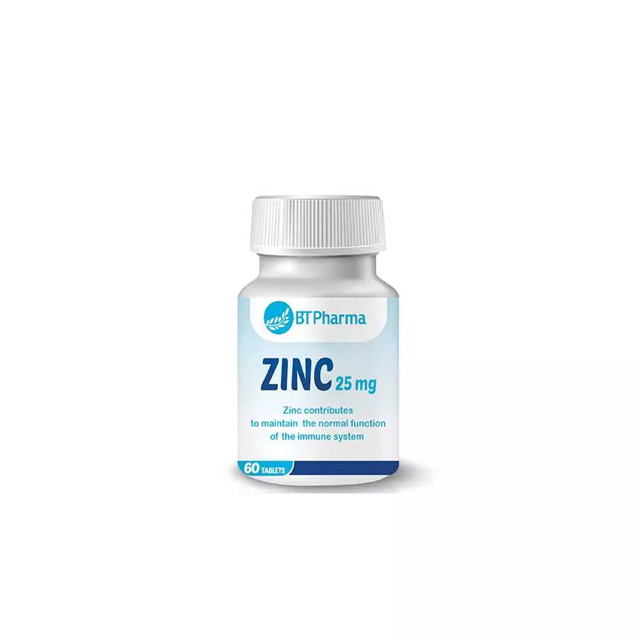 Bt Pharma Zinc 25Mg 60 Tablets Bt Pharma Zinc 25Mg 60 Tablets
