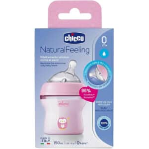Chicco Natural Feeling Bottle 150Ml 0M+pink