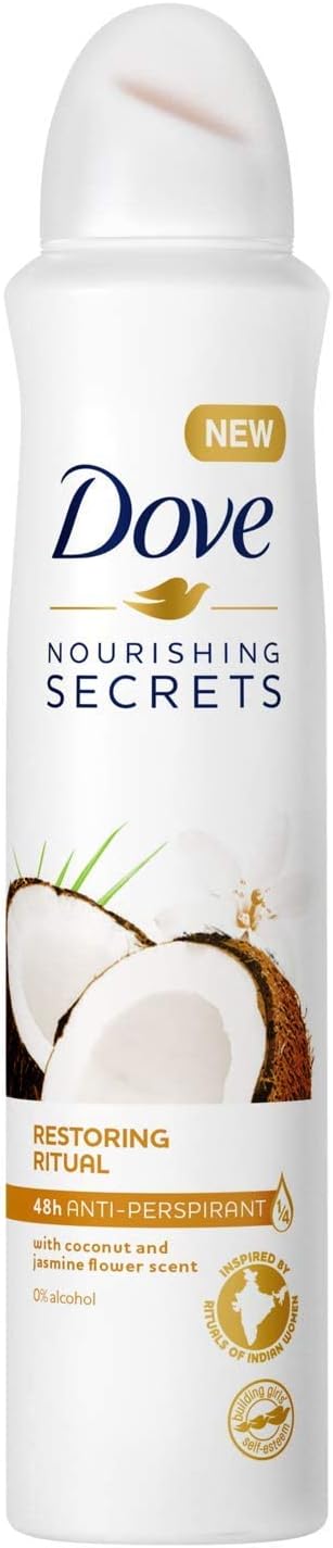 Dove Deodorant Spray Nourishing Secrets Coconut And Jasmine Flower 250ml