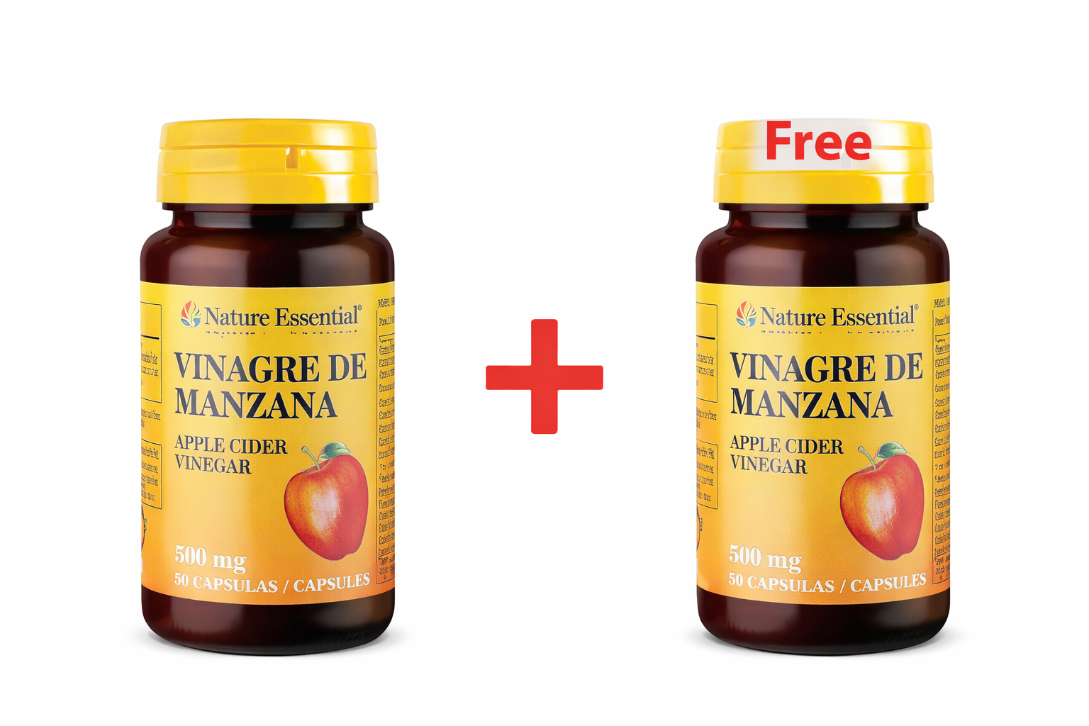 Nature Essential Apple Vinegar 500mg 50 capsules Buy 1 Get 1 Free Nature Essential Apple Vinegar 500mg 50 capsules Buy 1 Get 1 Free