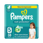 Pampers Baby-Dry Diapers, Size 5 (11-16 kg), 38 Diapers