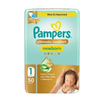 Pampers Ultimate Comfort Size 1 Newborn (2-5 Kg) , (50) Diapers