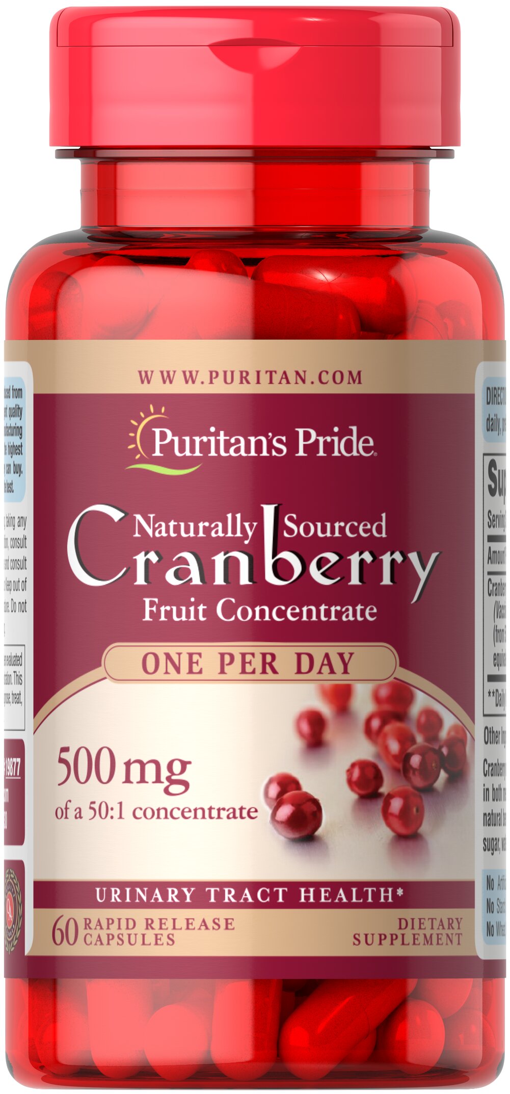 Puritans Pride Cranberry 60 Capsules Puritans Pride Cranberry 500mg 60 Capsules Buy 1 Get 1 Free