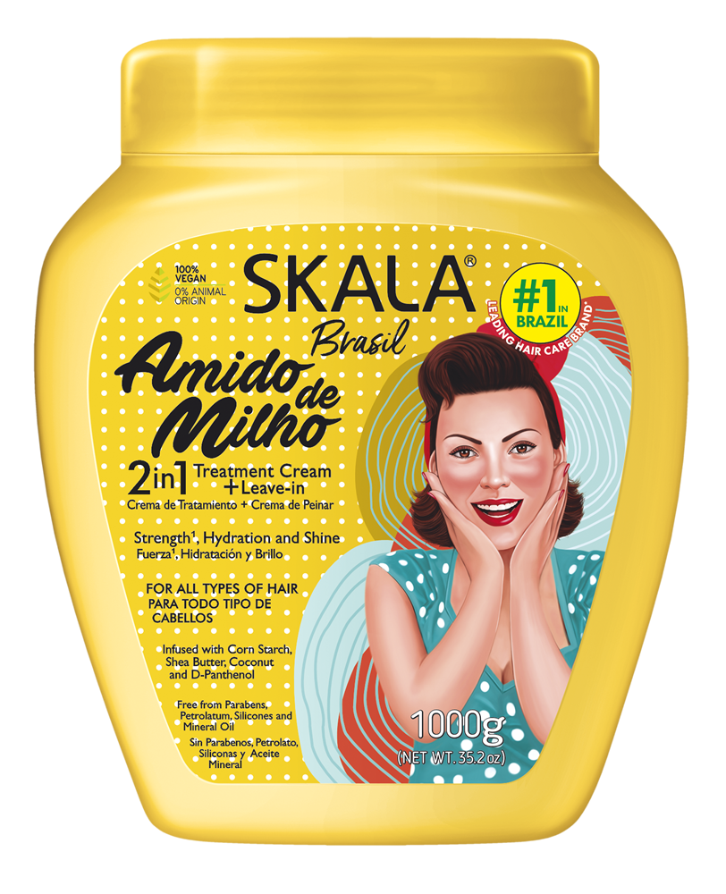 Skala Amido De Milho 2 in 1 Hair Treatment Cream 1000g Skala Amido De Milho 2 in 1 Hair Treatment Cream 1000g