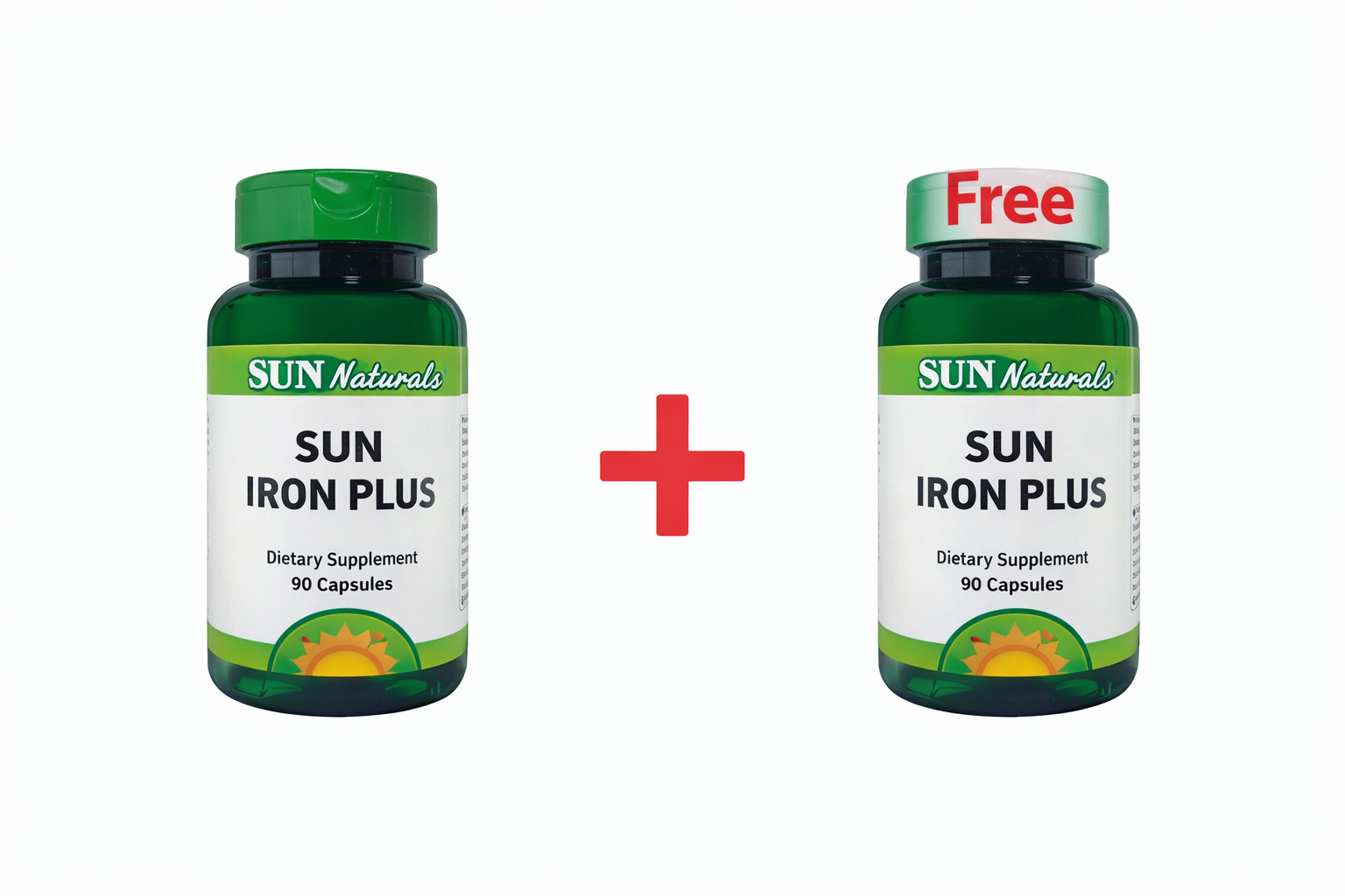 Sun Naturals Iron Plus 30 Capsules Buy 1 Get 1 Free Sun Naturals Iron Plus 30 Capsules Buy 1 Get 1 Free