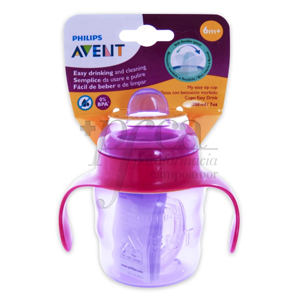 avent-soft-spout-cup-6m-200ml-pink Avent Spout Cup Pink 200ML 6M+