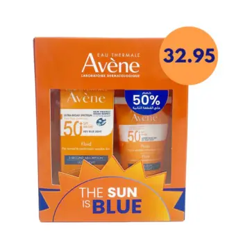 Offer Avene SunBlock Spf 50+ Fluid 50ml, Second Piece 50% Off