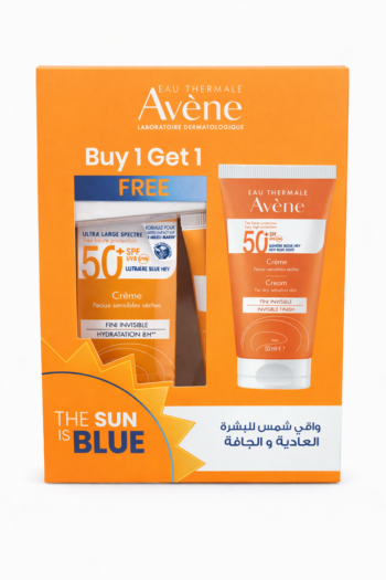 Offer Avene Sunblock SPF 50+ Cream 50ml- Buy 1 Get 1 Free