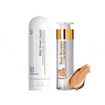 Offer Frezyderm Sun Screen Color Velvet Sunblock SPF 50+ Tinted Cream 50ml+ Frezyderm Mild Cleansing Face Wash 200ml – Special Price