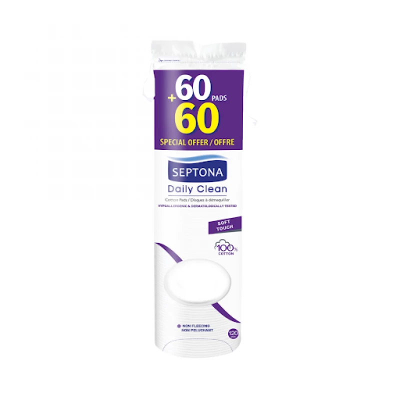 Septona Daily Clean Cotton Pads 120 Pieces Septona Daily Clean Cotton Pads 120 Pieces