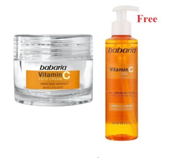 Offer Babaria Vitamin C Face Cream 50ml+Babaria Vitamin C Cleansing Gel 200ml Free