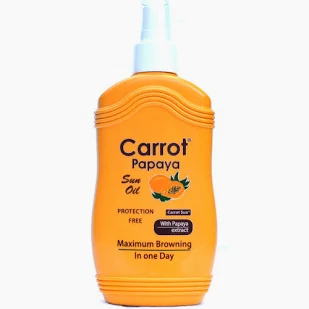 Carrot Sun Tanning Oil 200ml - Papaya