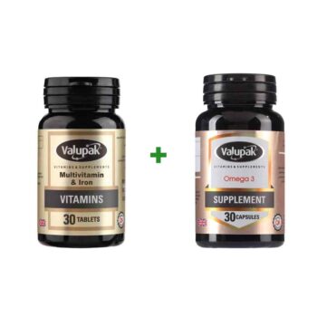 Offer Valupak Multi Vitamin & Iron 30 Tablet + Omega-3 Fish Oil 30 Capsules – Special Price