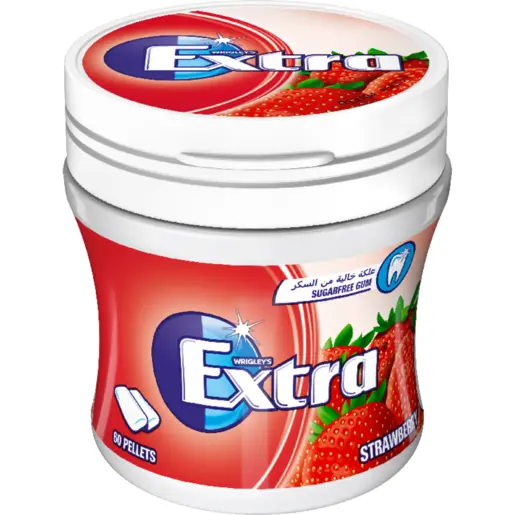 Extra Gum Strawberry Sugar Free Chewing Gum 60 Pellets Extra Gum Strawberry Sugar Free Chewing Gum 60 Pellets