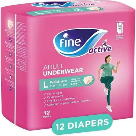 Fine Active Adult Underwear Large 12 pants Fine Active Adult Underwear Large 12 pants