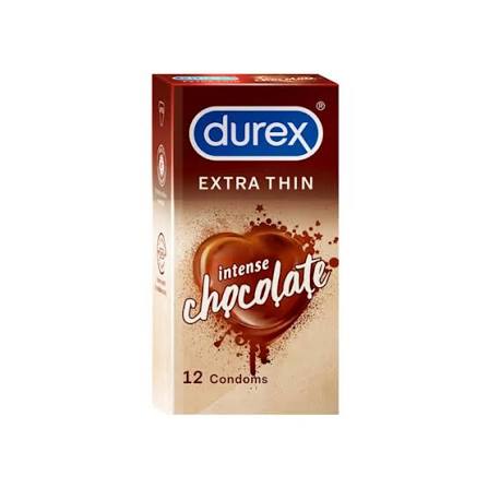Durex Extra Thin Intense Chocolate 12 Condoms Durex Extra Thin Intense Chocolate 12 Condoms