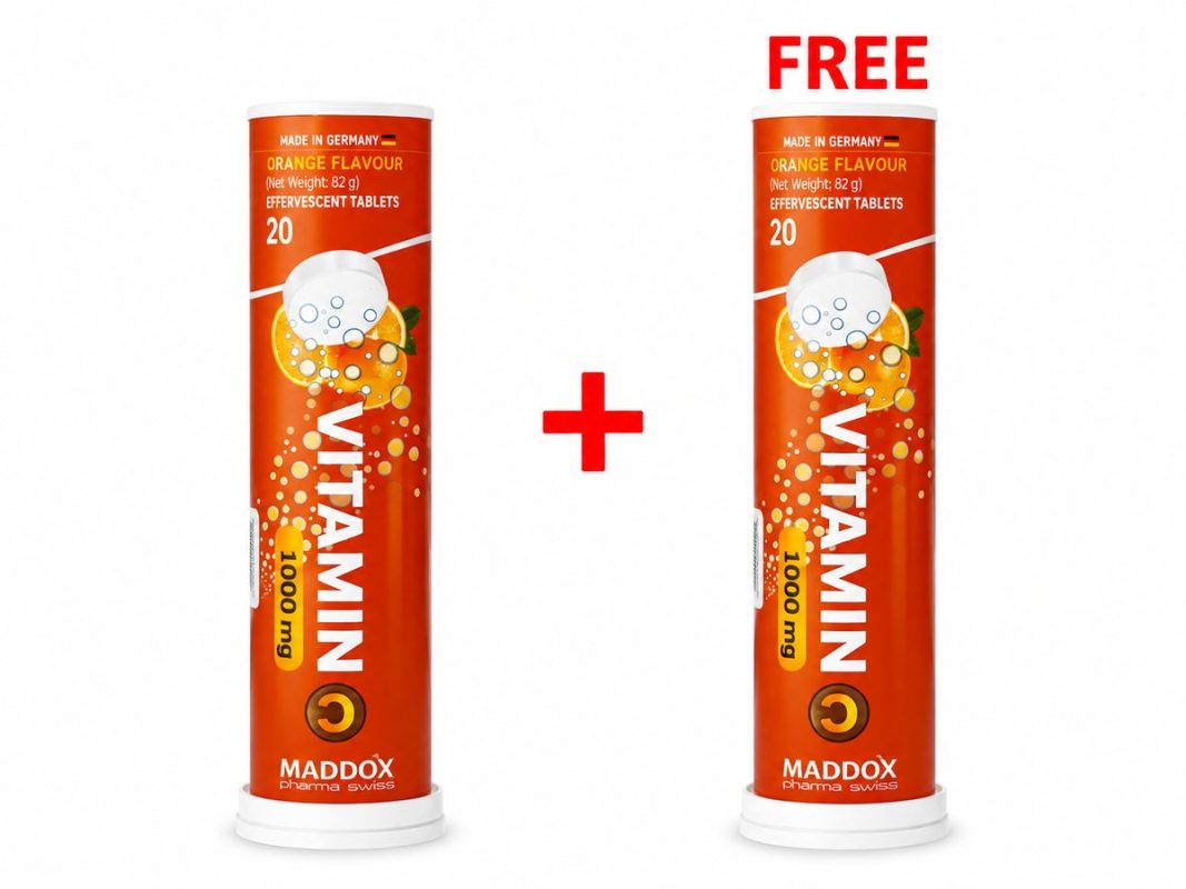 Offer Maddox Vitamin C 1000mg Effervescent 20 Tablets Buy 1 Get 1 Free