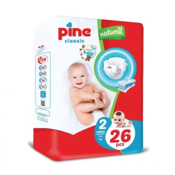 Pine Classic Size 2-26 Diaper (3-6) kg