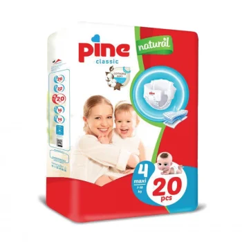 Pine Classic Size 4 (7-18kg) 20 Diaper