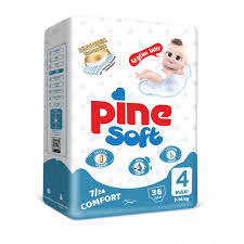 Pine Soft Diapers, Size 4, from (7_15kg) 36 Dippers