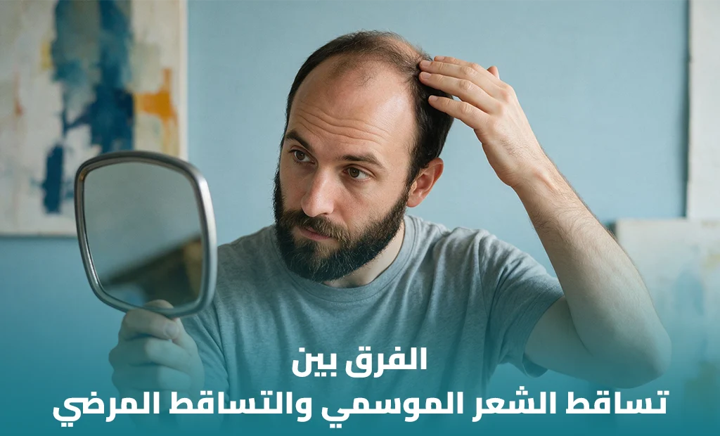الفرق بين تساقط الشعر الموسمي والمرضي
