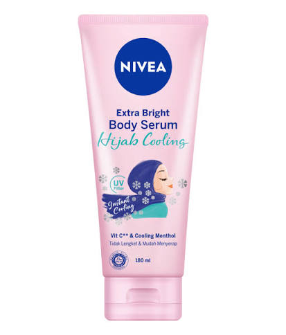 NIVEA Extra Bright Body Serum Hijab Cooling 180ml NIVEA Extra Bright Body Serum Hijab Cooling 180ml