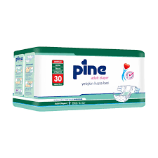 Pine Adult Diapers Medium Size, 30 Pieces ( 85 - 125 cm / 50 - 75 kg)