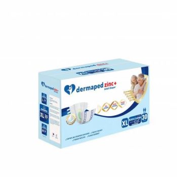 Pine Dermaped Zinc+ Adult Diapers, Size XL ,30 Pcs