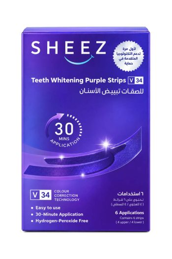 SHEEZ Teeth Whitening Purple Strips V34 – 6 Applications