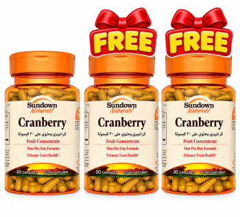 Offer Sundown Cranberry 25,000mg 30 Capsules Buy 1 Get 2 Free