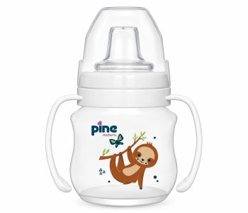 Pine Natura Baby Training Cup With Handles Sloth Design 125ml