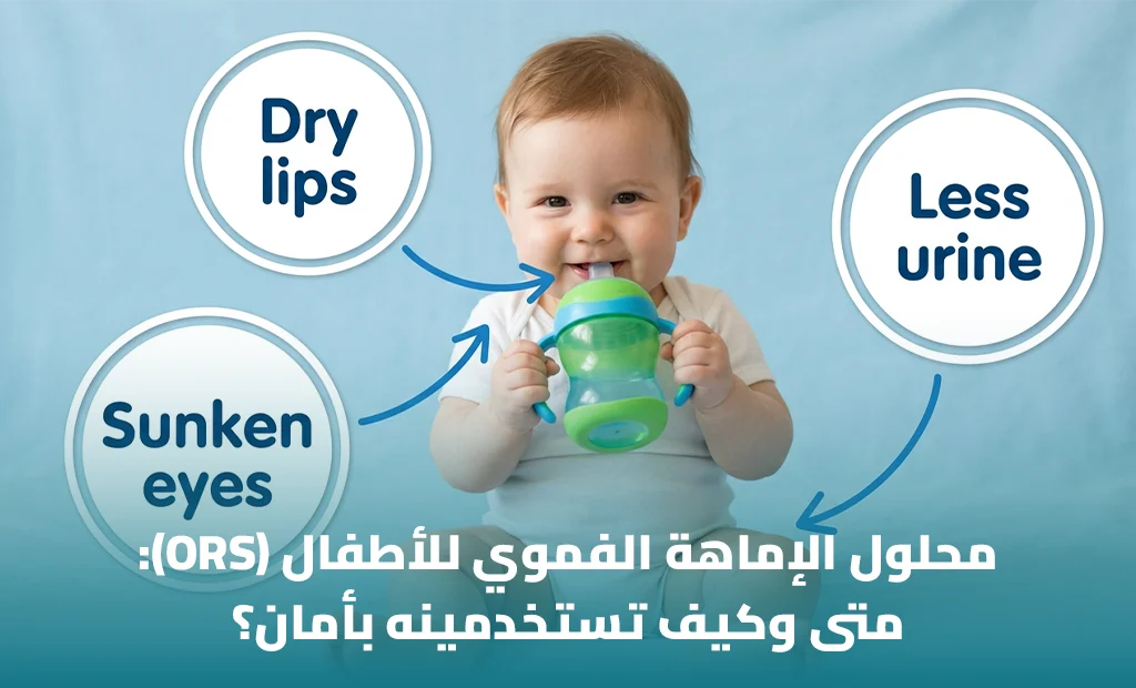 محلول الإماهة أو الجفاف الفموي للأطفال